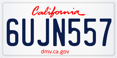 CA license plate 6UJN557