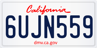 CA license plate 6UJN559