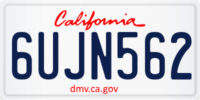 CA license plate 6UJN562