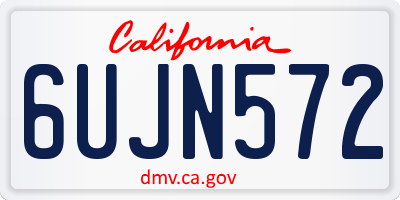 CA license plate 6UJN572