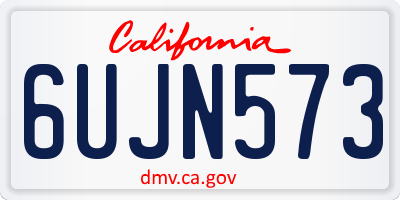 CA license plate 6UJN573