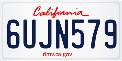 CA license plate 6UJN579