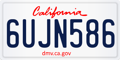 CA license plate 6UJN586