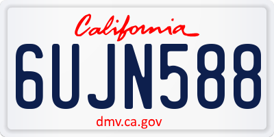 CA license plate 6UJN588