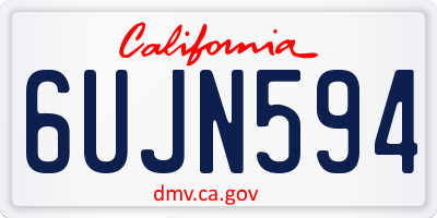 CA license plate 6UJN594
