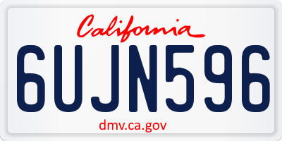 CA license plate 6UJN596