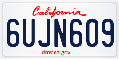 CA license plate 6UJN609