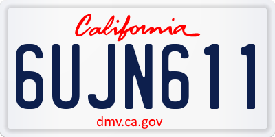 CA license plate 6UJN611