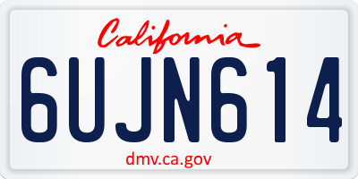 CA license plate 6UJN614