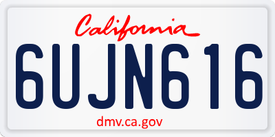 CA license plate 6UJN616