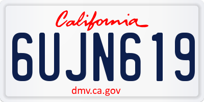 CA license plate 6UJN619