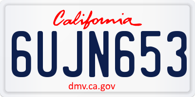 CA license plate 6UJN653