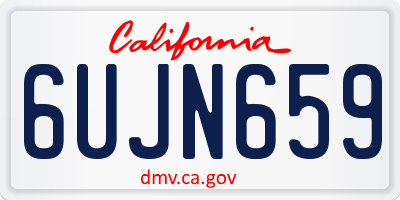 CA license plate 6UJN659