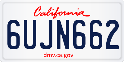 CA license plate 6UJN662