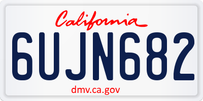 CA license plate 6UJN682