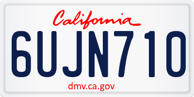 CA license plate 6UJN710