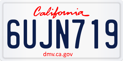 CA license plate 6UJN719