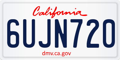 CA license plate 6UJN720