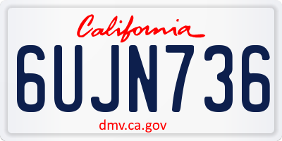 CA license plate 6UJN736