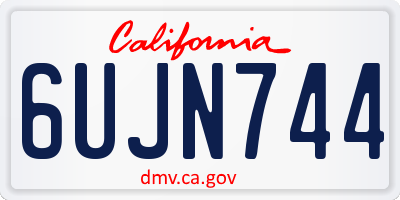CA license plate 6UJN744