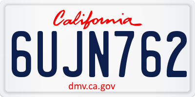 CA license plate 6UJN762