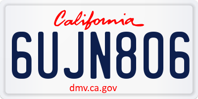 CA license plate 6UJN806