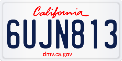 CA license plate 6UJN813