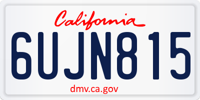 CA license plate 6UJN815