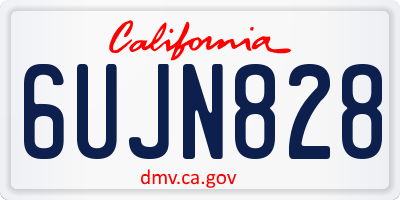 CA license plate 6UJN828