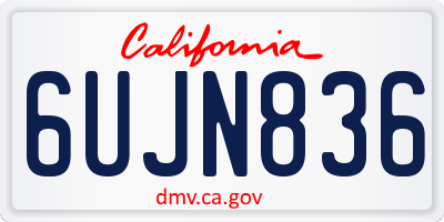 CA license plate 6UJN836