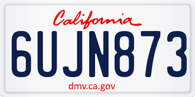 CA license plate 6UJN873
