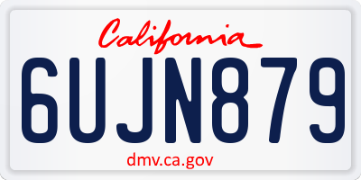 CA license plate 6UJN879