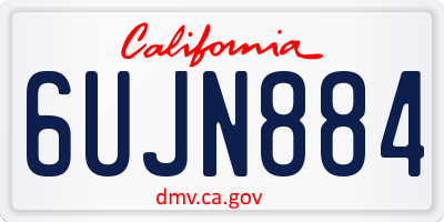 CA license plate 6UJN884