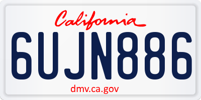CA license plate 6UJN886
