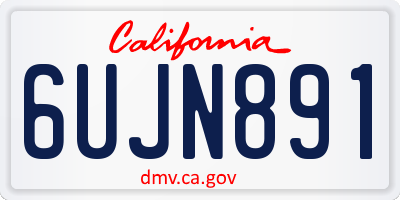 CA license plate 6UJN891