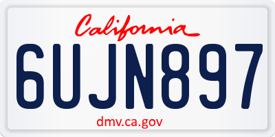 CA license plate 6UJN897