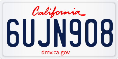 CA license plate 6UJN908