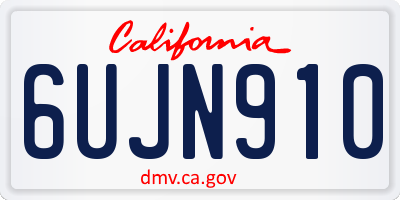 CA license plate 6UJN910