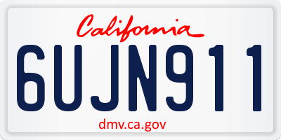 CA license plate 6UJN911