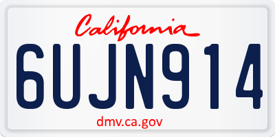 CA license plate 6UJN914