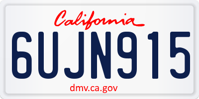 CA license plate 6UJN915