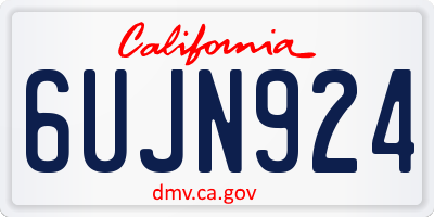 CA license plate 6UJN924
