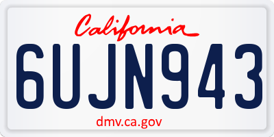 CA license plate 6UJN943
