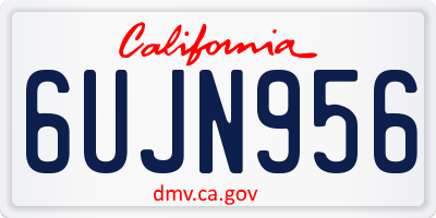 CA license plate 6UJN956