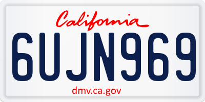 CA license plate 6UJN969
