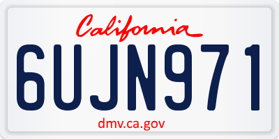 CA license plate 6UJN971