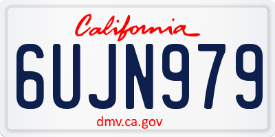 CA license plate 6UJN979