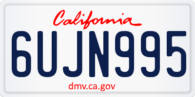 CA license plate 6UJN995
