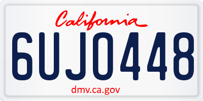 CA license plate 6UJO448