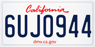 CA license plate 6UJO944